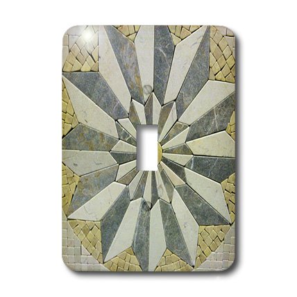 Interrupteur à bascule mosaïque starburst jaune 3dRose lsp_35008_1 multicolore