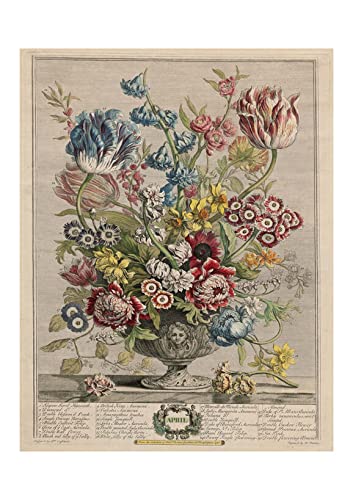 Impresión artística Spiffing Prints Furber: flores de abril mediana semi brillante sin marco