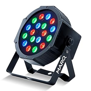 MARQ – Colormax P18 – Par LED 18x1W pour Intérieur, Eclairage Compact pour Fête, Spectacle, Concert, Mariage, Disco – Noir
