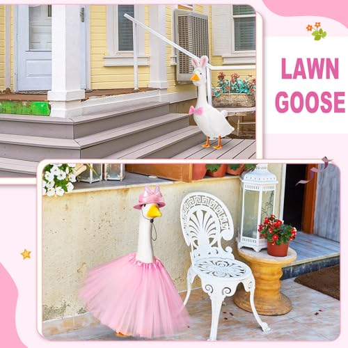 Costume oie en ciment de 58 cm ajustable thème lapin de Pâques
