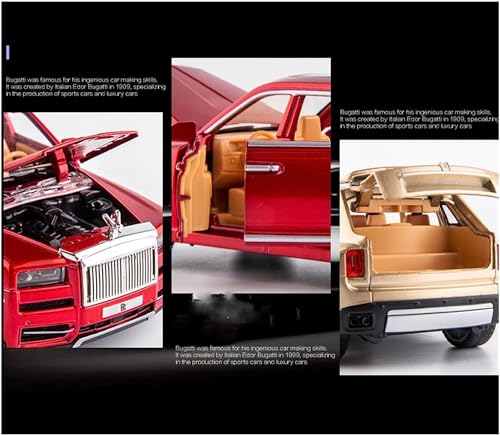 Image of LONGMIRE Metal Pull Back Diecast Car Pull Back Model with Sound Light Boys Gifts Toys for Kids Pack of 1, Multicolor (Rolls Royce Cullinan Masory)