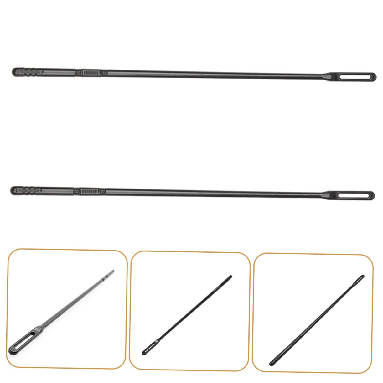 Levemolo 2pcs Flute Cleaning Sticks Wind Instrument Cleaning Rods for Flute Maintenance Accessories Black for and