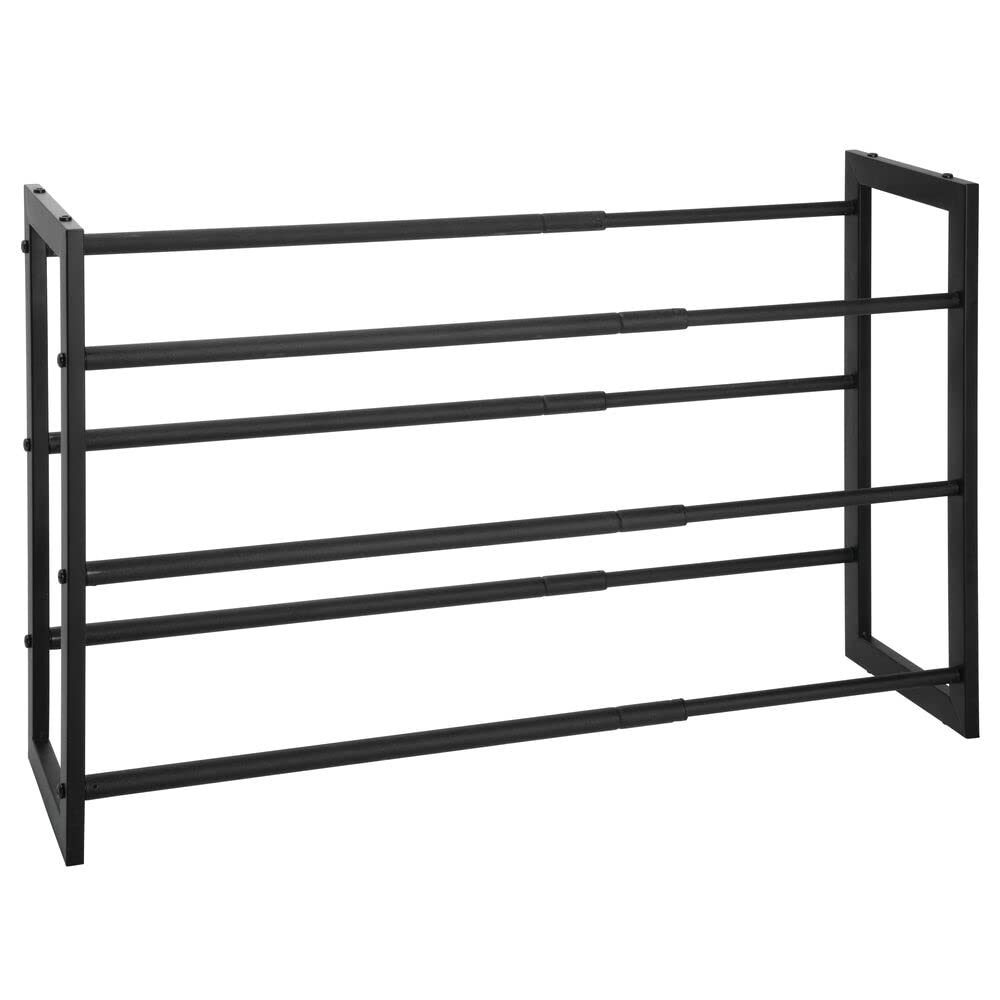 Estante organizador de almacenamiento de zapatos y botas de metal ajustable y expandible de 3 niveles, ahorro de espacio, almacenamiento vertical en ángulo, armario, entrada, vestíbulo, 8