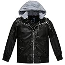 Budermmy Boys Faux Leather Motorcycle Moto Biker Jackets Zipper Coats