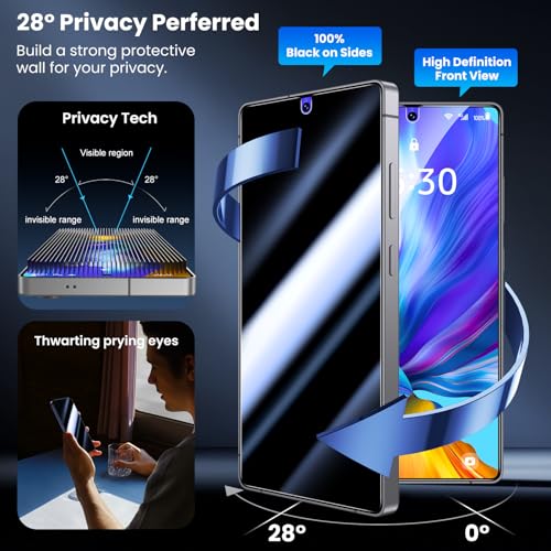 Image of Uyiton for Samsung Galaxy S25 Ultra Privacy Screen Protector - 2 Pack