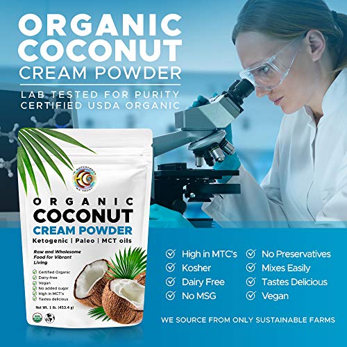 Organic Premium Coconut Milk Powder | Perfect Keto Powdered Coffee Creamer | High in MCT Oil | Vegan | No Added Sugar | Dehydrated | Gluten and Dairy Free - (3 Pack) - Thumbnail 4