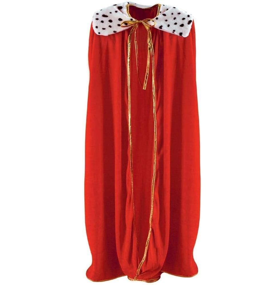 DUANxiaoyanK Adults King Robe Queen Robe, Velvet Medieval King Queen Costume, for Adult Costume Party (Red,140CM)