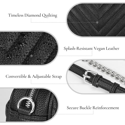 Image of Rexmore Phone Crossbody Bag with Chain Strap, Lightweight Vegan Leather Shoulder Purse for women