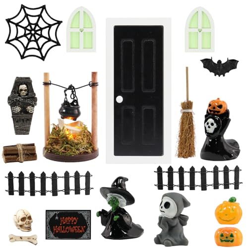 Set di 24 accessori per gnomi, per Halloween, per feste di Halloween, per autunno