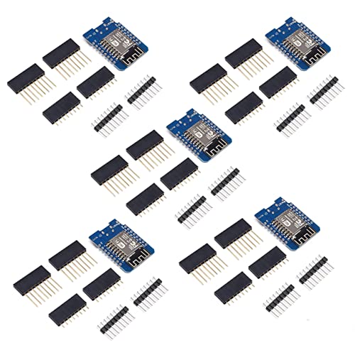 Teyleten Robot ESP8266 ESP-12F D1 Mini Modul Mini NodeMcu Lua 4M Bytes WLAN WiFi Internet Development Board für Arduino kompatibel mit WeMos D1 Mini NodeMcu Type-C 5pcs Cover