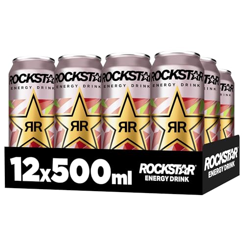 Rockstar Energy Drink Strawberry Lime Geschmack - Zero Sugar -Koffeinhaltiges Erfrischungsgetränk ohne Zucker für den Energie Kick, EINWEG (12 x 500ml) (Verpackungsdesign kann abweichen) 2