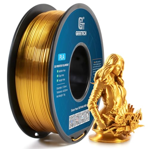 GEEETECH PLA Filament 1,75mm Silk Gold, 3D Drucker Filament PLA 1kg Spool