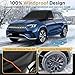 QINQINTU Windshield Cover for Ice and Snow [78''x58''] 600D Heavy Duty Snow Cover Against Snow, Ice, Frost and Water Car Winter Accessories for Fits Large SUV & Truck