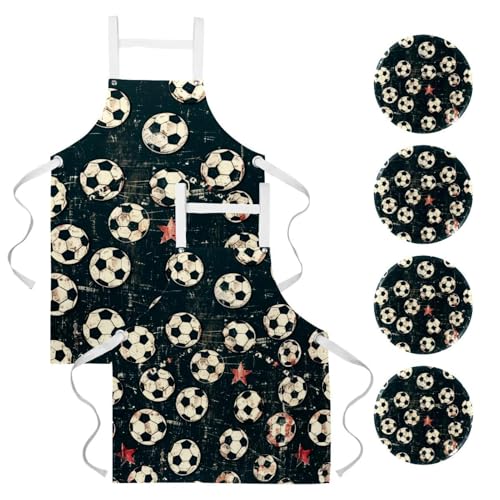 Tablier de cuisine anti-tache avec 4 broches pour le nettoyage et la pâtisserie