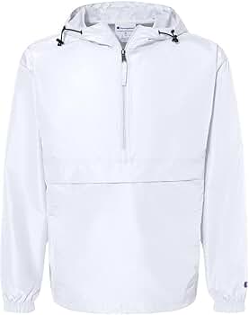 Champion Packable Quarter-Zip Jacket XL White at Amazon