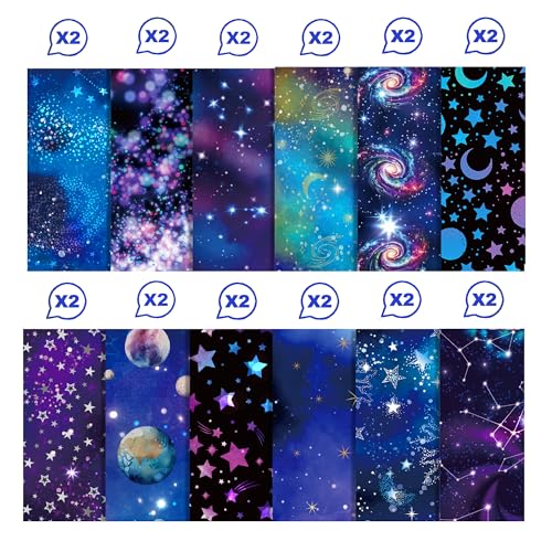 Papier scrapbooking nuit étoilée 30x30 cm à impression face unique