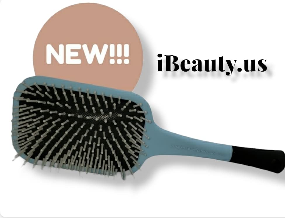 iBeauty™ Paddle Brush (Nylon Pins for Increase Blood Flow to Scalp) - Matte Blue