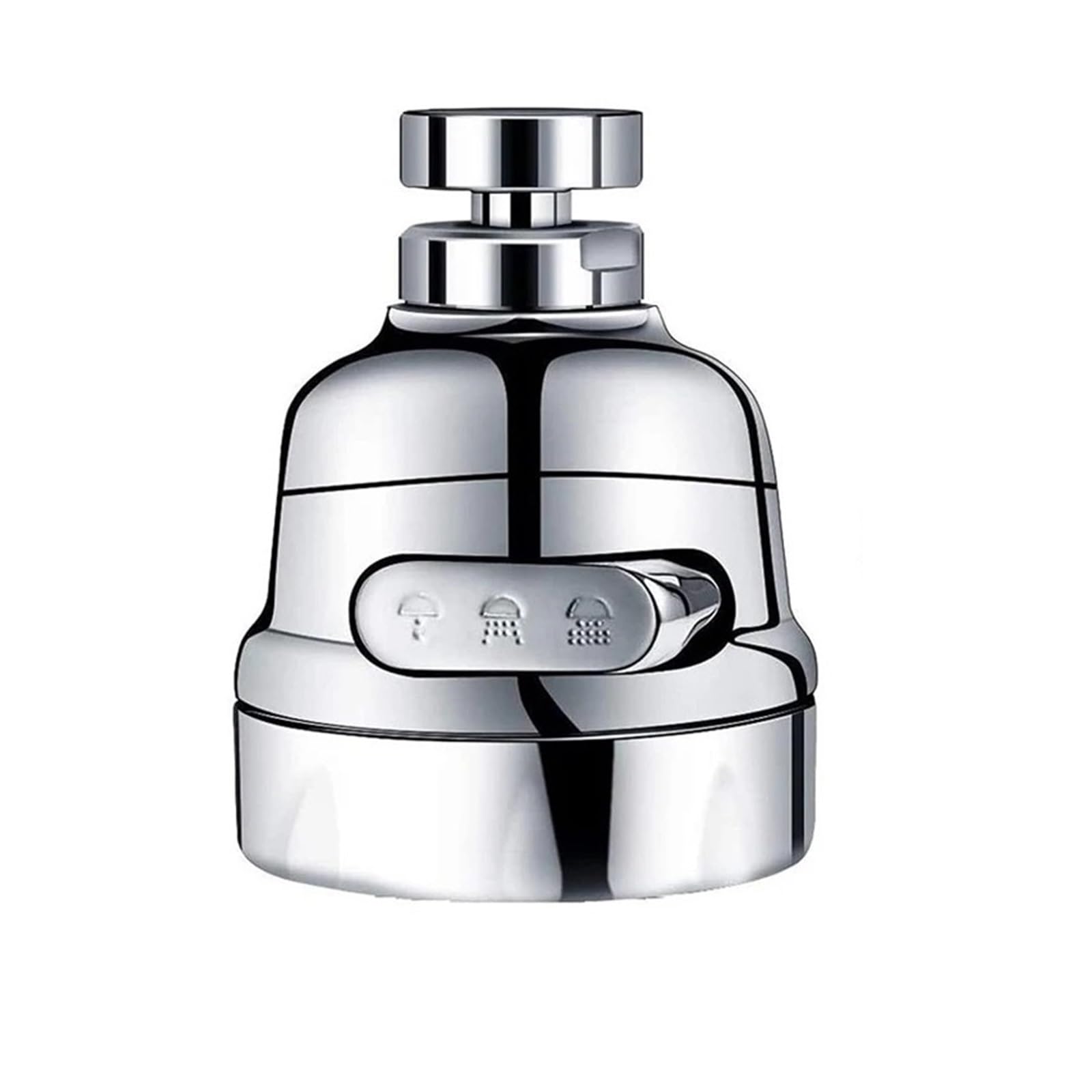360 Degree Adjustment Faucet Adapter 2/3 Modes Universal Kitchen Water Tap Extender Anti-Splash Water Saving Sink Faucet(3 Modes-Short)