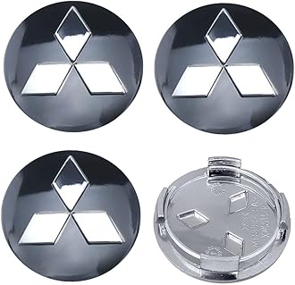 4PCS Wheel Center Caps for Mitsubishi Eclipse Spyder Pajero Sport Endeavor, 60mm/2.36" Car Wheel Hub Caps ABS Rim Center Hub Cover (Black)