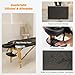 Portable Massage Table w/Neck Stretcher, 84 inch Sturdy Foldable Massage Bed Tattoo Table Adjustable Lash Bed Esthetician for Beauty Tattoo (Wood, Black)