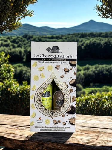 La Choza del Abuelo Pack Aceite de Oliva con Aromas Naturales, Líquido, 2 Unidades x 100ml, Envase de Cristal