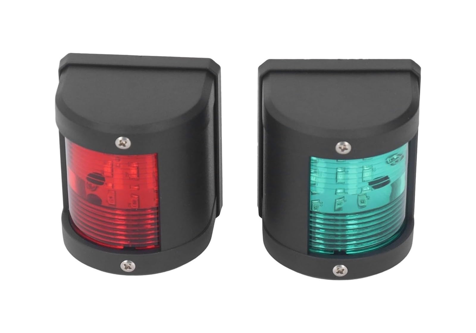 Luz de navegación para embarcaciones, 2 luces de navegación marina estribor, verde, babor y roja, 12 V, 24 CC
