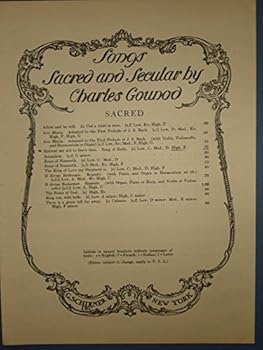 Entreat Me Not To Leave Thee (Song of Ruth) for High Voice (E) and Piano (Songs Sacred and Secular by Charles Gounod)