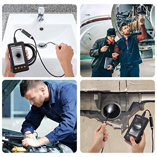 Nidage 33Ft Dual Lens Endoscope 1080P Hd Industrial Borescope Waterproof Sewer Inspection Camera With 4.3Inch Ips Screen, 7 Led Lights, 32Gb Card Snake Video Camera For Plumbing Scope Duct Wall #TOP6