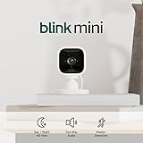 Blink Mini - Compact indoor plug-in smart security camera, 1080p HD video, night vision, motion detection, two-way audio, easy set up, Works with Alexa – 2 cameras (White) White 2 Cameras
