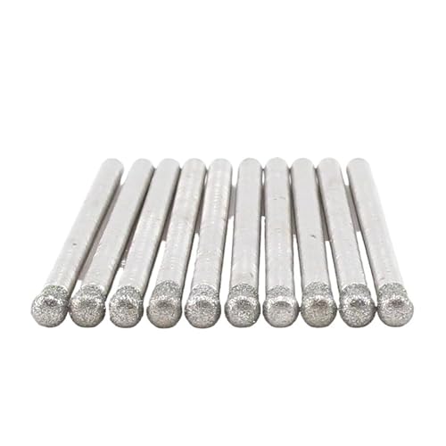 10個入り ダイヤモンド研削ビット 1.5〜2.3〜4mm 球状ヘッド グリット150 コーティング 彫刻ツール 宝石研磨 ジュエリー 翡翠 wanglan(Head Diameter 2mm)