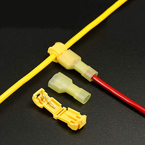 Cosse rapide type T L11 jaune pour réparer un faux contact sur 4 fils