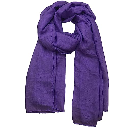 Image of Woogwin Women's Cotton Scarves Lady Light Soft Fashion Solid Scarf Wrap Shawl
