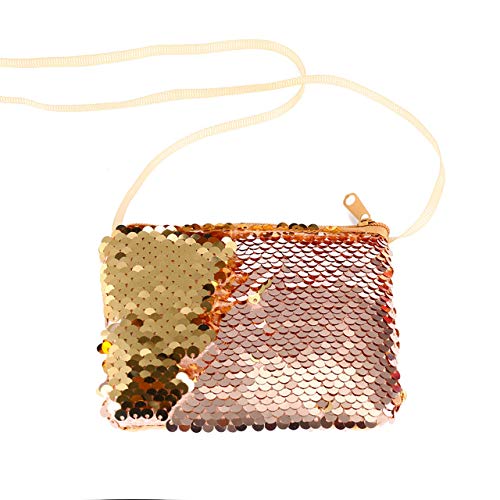 Preisvergleich Produktbild RQWY Bling Pailletten Geldbörse Geldbeutel Kleine Kinder Brieftasche Ändern Tasche Kopfhörer Kabel Speicherorganisator Kleine Kartenhalter Schlüssel Tasche Champagner
