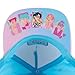 K-Pop Demon Hunters Saja Boys Flat Brim Trucker Hat Featuring Logo Patch and Saja Boys Character Print Under Brim, Pink & Blue