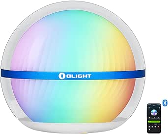 Luce Notturna OLIGHT Sphere - 75 Lumen Con App, Effetti Luce E Modalità Musica Per Atmosfere Uniche - Foto 3