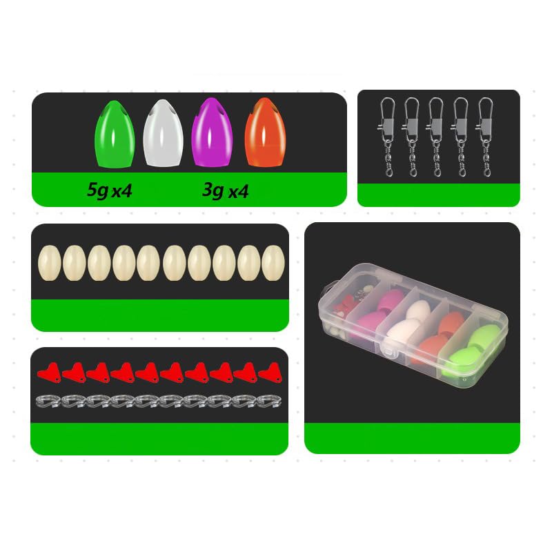 Set de accesorios de pesca con 43 piezas flotantes miniatura 2