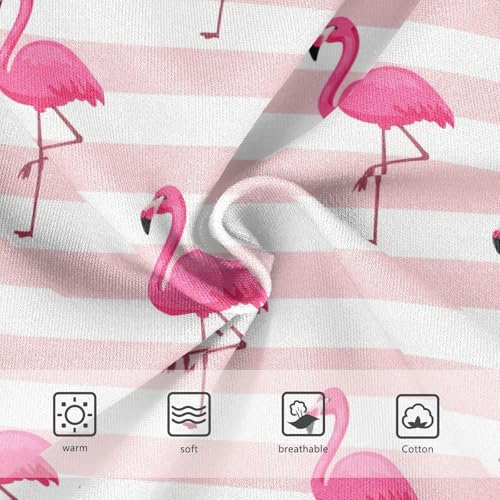 Joisal Cotton Toddler Girls Underwear Pink Flamingos Stripes Panties for Girl Durable Briefs Girls Undies 2t3