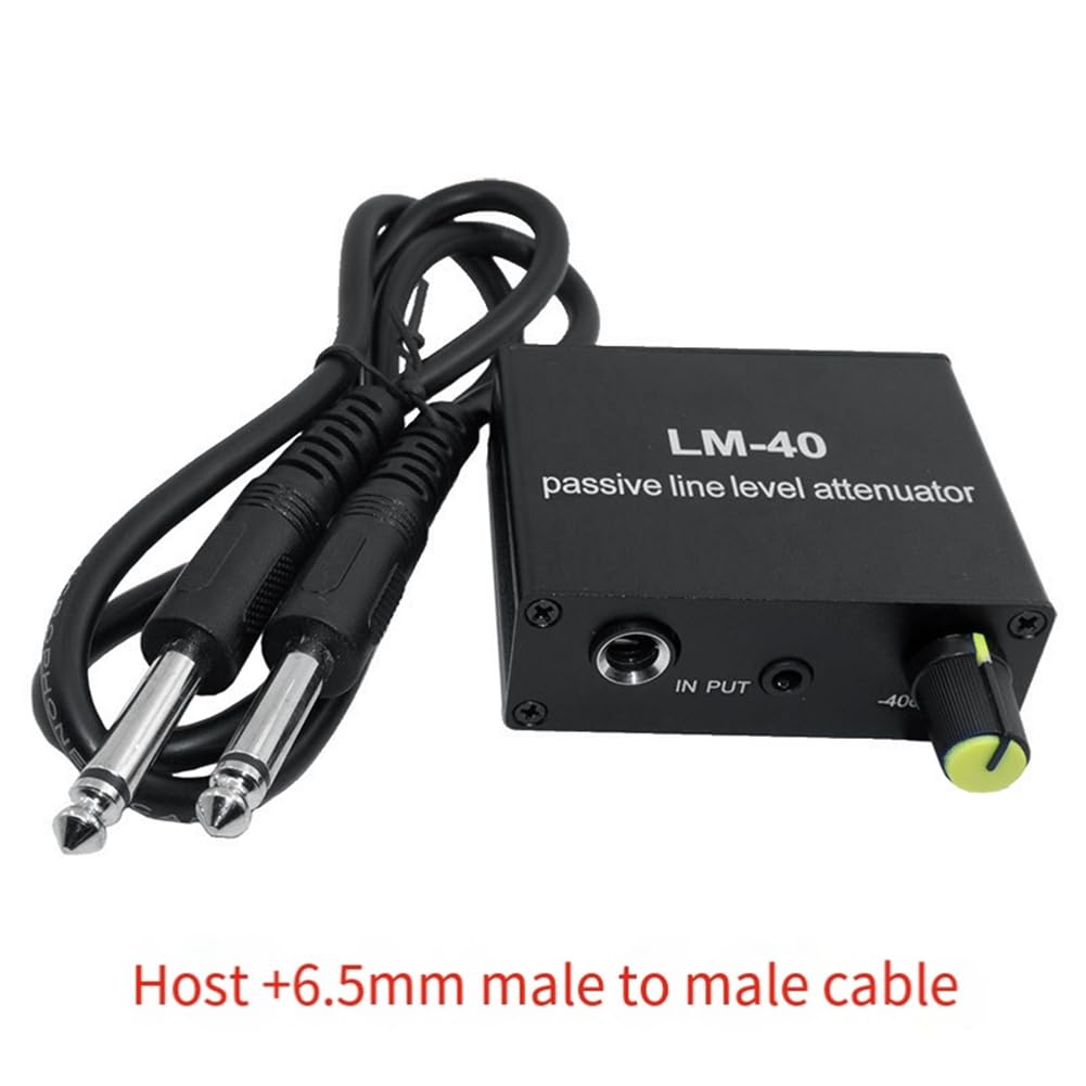 Attenuatore Audio Passivo LM-40 – Regola Volume Linea Da -40dB A -15dB, Ingresso 6.5mm E 3.5mm