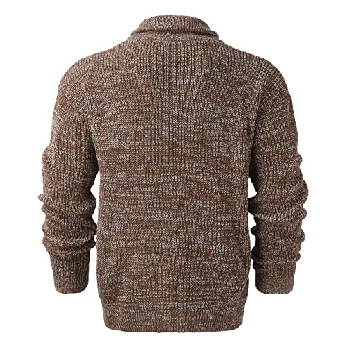 Cardigan de lana hombre para invierno abrigado con bolsillos 7