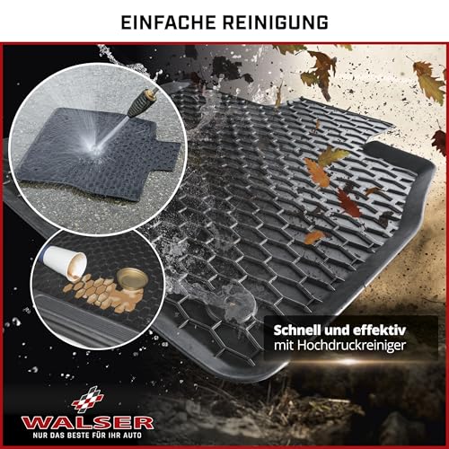 Tapis de sol Ford Transit WALSER DirtGuard sur mesure moquette auto robuste noire