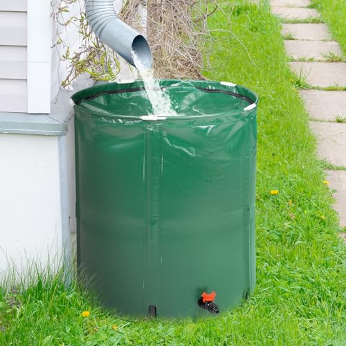 66 Gallon Collapsible Rain Barrel, Water Storage Tank, Porta