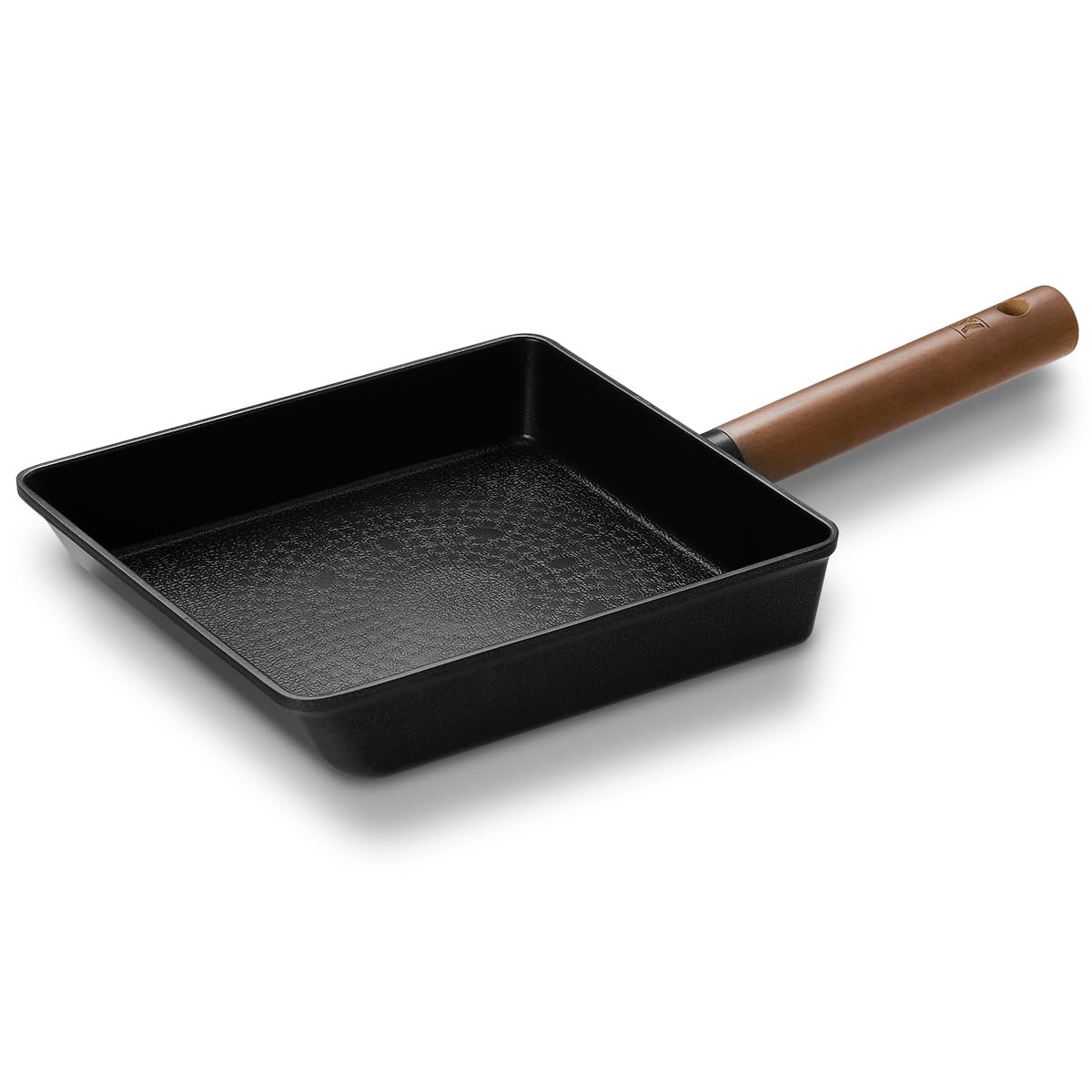 WAGENSTEIGERRectangular Aluminum Frying Pan, Small Skillet with Titanium Coated Non-Stick Surface, 7-Layer Coating, Zelkova Wooden Handle, Made in Korea, Omelet Pan (15.75" L x 7.87" W x 1.57" H)