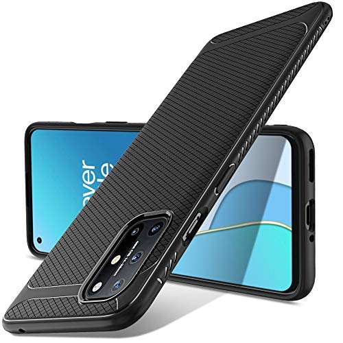 Luibor Funda Oneplus 8T,Absorción de Golpes Anti-Rasguños Suave Esmerilado Funda Protectora para Negro Mate para Oneplus 8T
