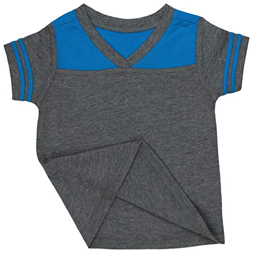 Image of ToBeInStyle Kids Boys Girls Cotton Jersey Contrast Raglan V-Neck Tee T-Shirts
