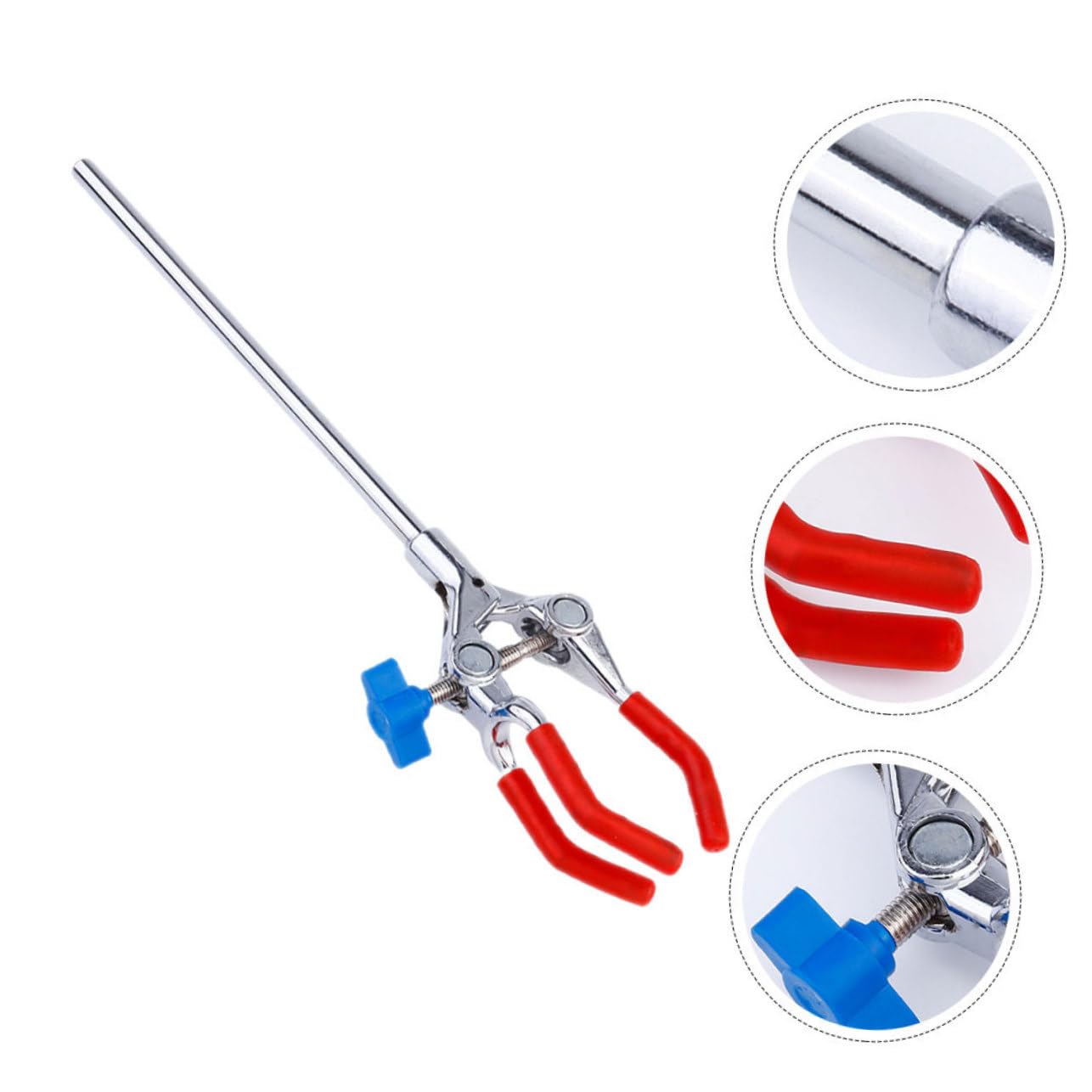 iplusmile 4pezzi Pinza Regolabile Acciaio Inossidabile Per Provetta Per Laboratorio Clip Leggera e Compatta Per Flaconi e Provette Strumento Pratico Per Esperimenti Scientifici