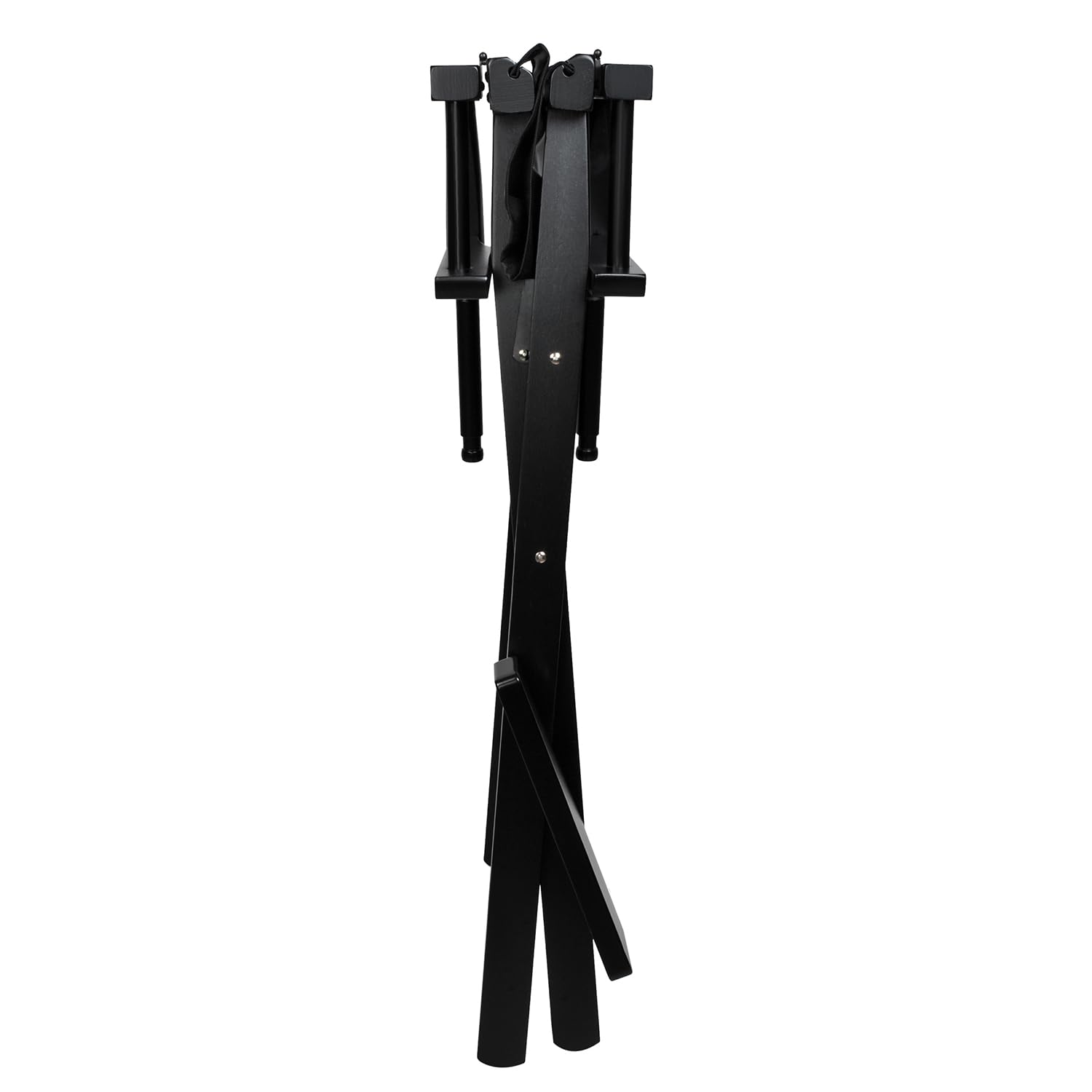 Sedia trucco pieghevole in legno con poggiapiedi e braccioli – poltrona make-up portatile per truccatori, saloni e home studio – leggera, richiudibile, rivestimento impermeabile, portata 140 kg