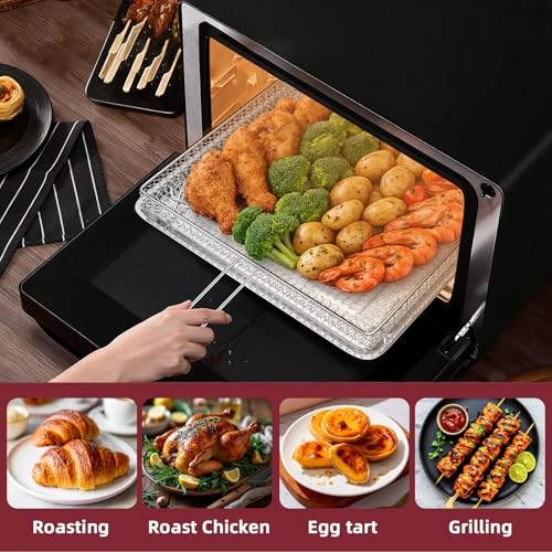 Image of Air Fryer Tray Replacement for Cuisinart TOA-60 TOA-65 TOA-70 Toaster oven tray, 12.4 inchx11 inchAir Fryer Basket and air fryer tray pan, Dishwasher Safe