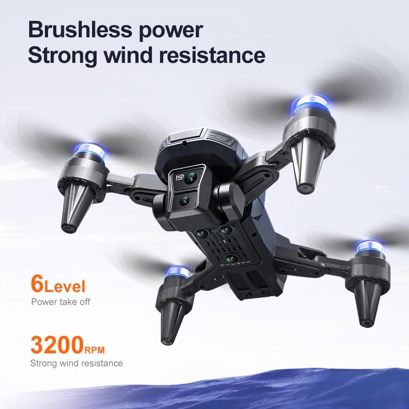 GPS-Drohne mit 4K-EIS-Kamera für Anfänger, Drohne mit Hindernisvermeidung, Fernbedienung mit Bildschirm, Bürstenloser Motor, 48 Minuten Flugzeit, Ein-Klick-Rückkehr, Kinderspielzeuggeschenke
