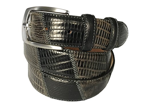 Fresco Golf Full Grain Italian Leather Lizard Embossed Patchwork Men’s Belt