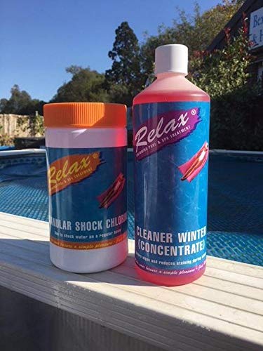 H2oFun Large Swimming Pool Winter Closing Anti-Staining Chemical Kit - Pools Up To 45m3